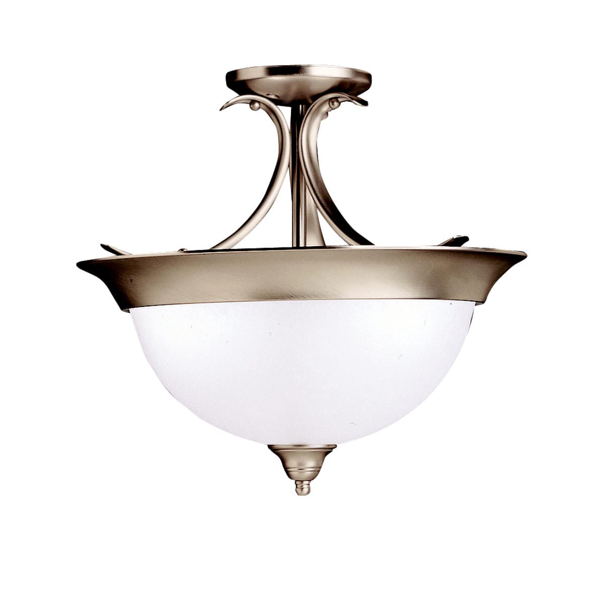 Kichler Dover 3-Light Semi-Flush in Brushed Nickel