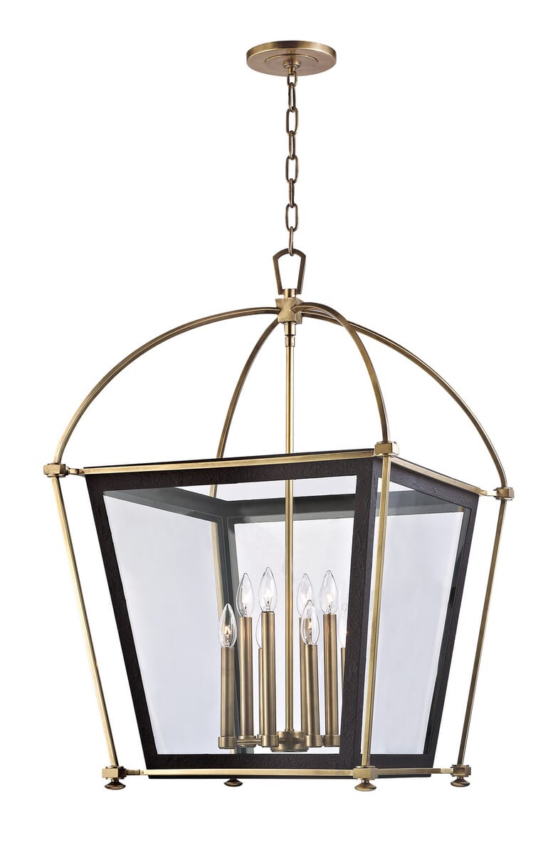 Hudson Valley Hollis 8-Light Chandelier in Aged Brass