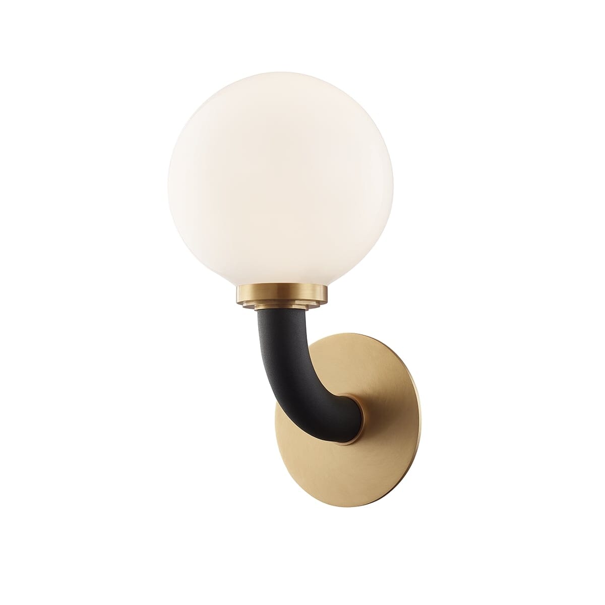 Hudson Valley Werner Wall Sconce in Aged Brass and Black