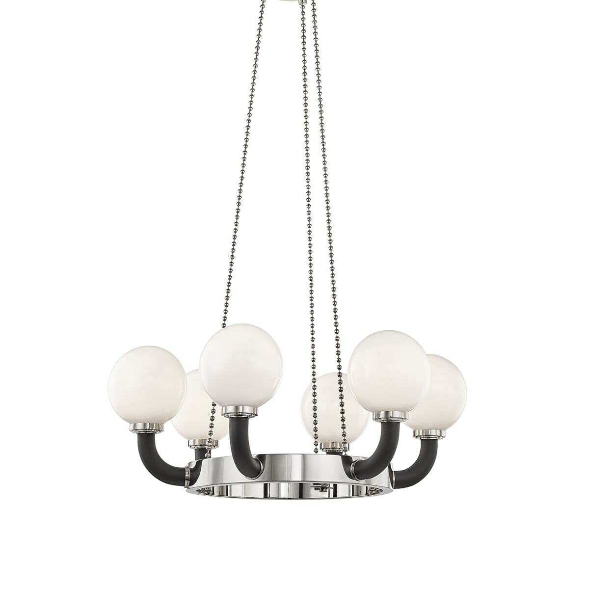 Hudson Valley Werner Pendant Light in Polished Nickel and Black