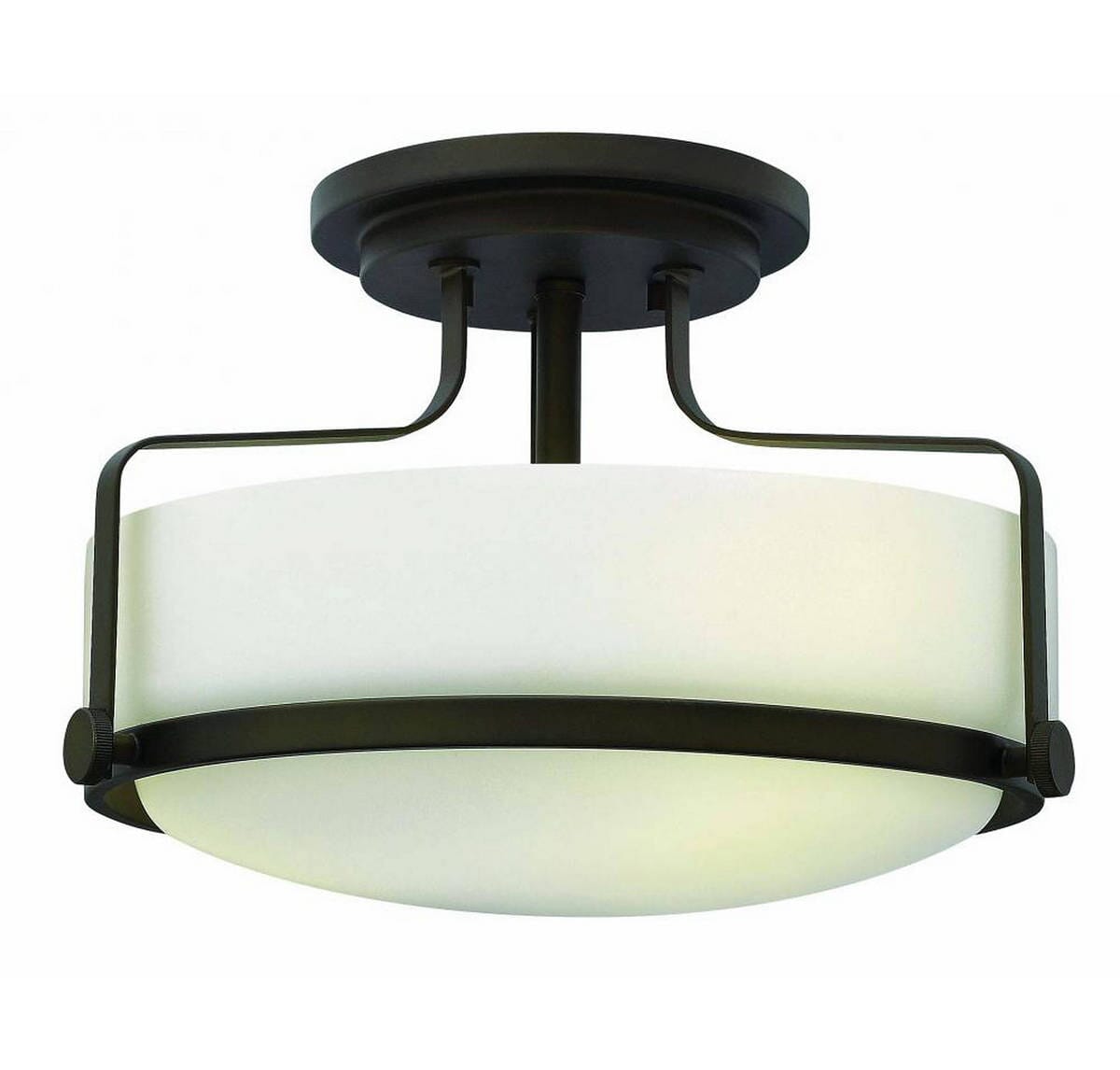 Hinkley Harper 1-Light LED Semi-Flush Ceiling Light in Oil Rubbed Bronze