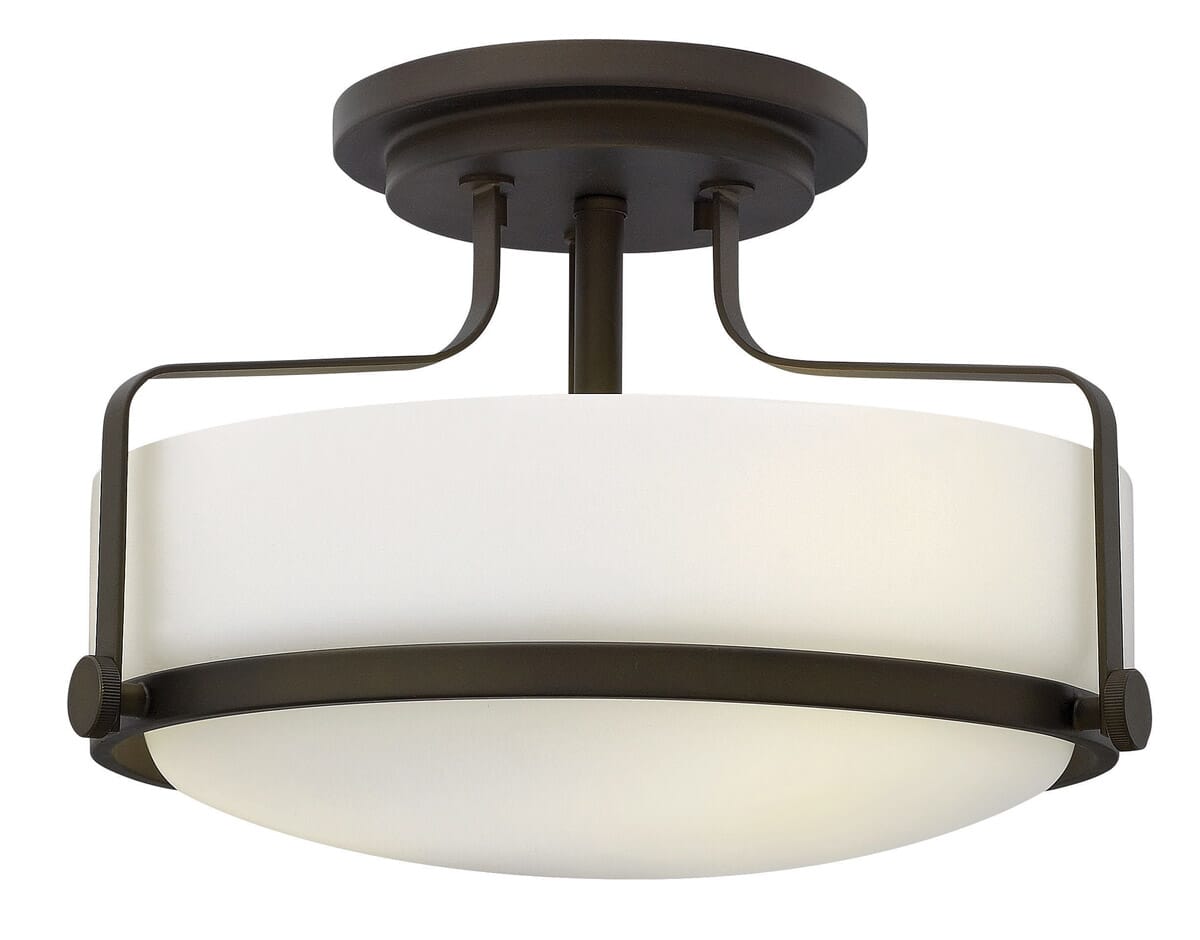 Hinkley Harper Semi-Flush Ceiling Light in Oil Rubbed Bronze