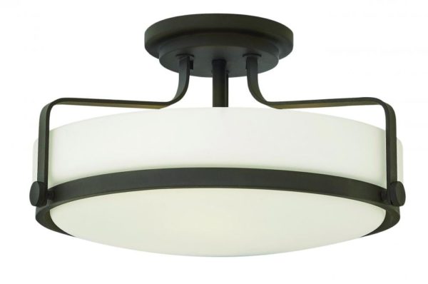 Hinkley Harper 3-Light Semi-Flush Ceiling Light in Oil Rubbed Bronze