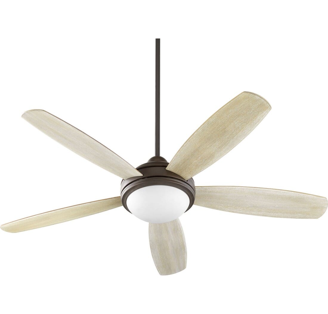 Quorum Colton 3-Light 52" Indoor Ceiling Fan in Oiled Bronze with Satin Opal