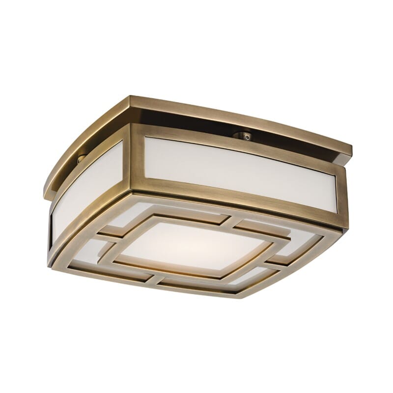 Hudson Valley Elmore Ceiling Light in Aged Brass