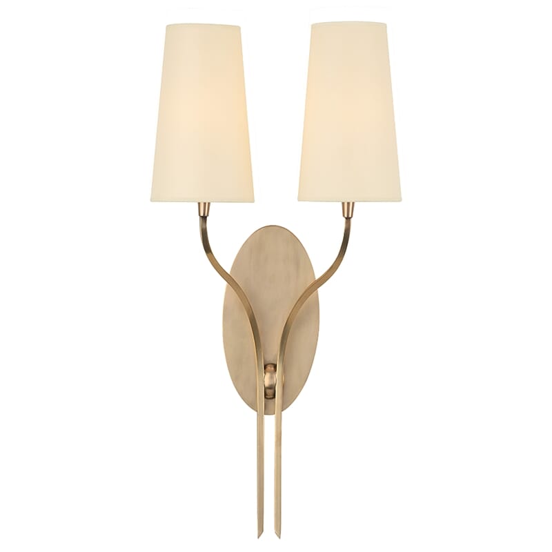 Hudson Valley Rutland 2-Light 25" Wall Sconce in Aged Brass