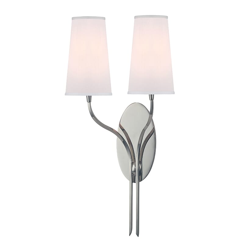 Hudson Valley Rutland 2-Light 25" Wall Sconce in Polished Nickel