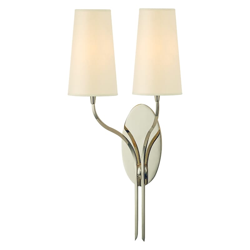 Hudson Valley Rutland 2-Light 25" Wall Sconce in Polished Nickel