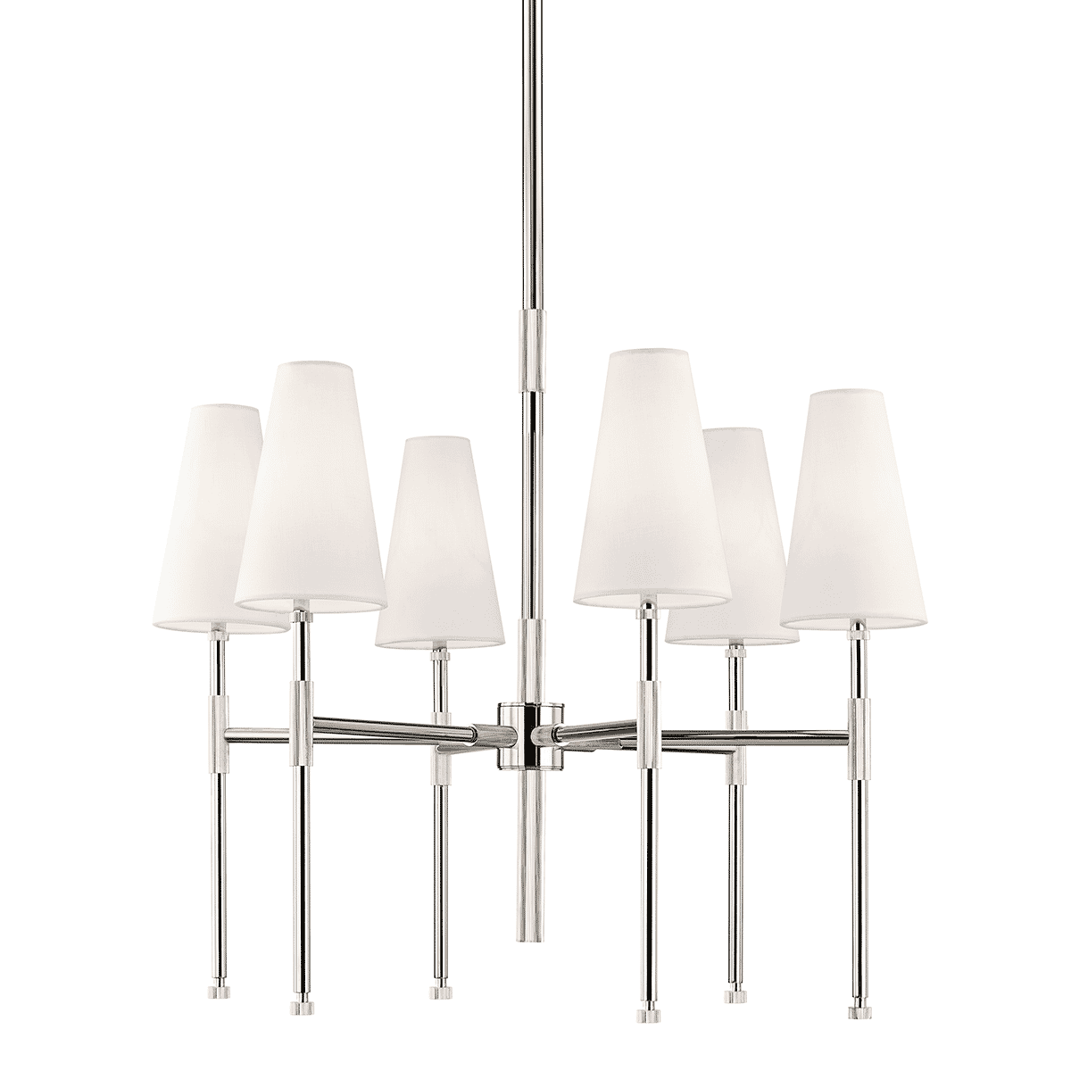 Hudson Valley Bowery Chandelier in Polished Nickel