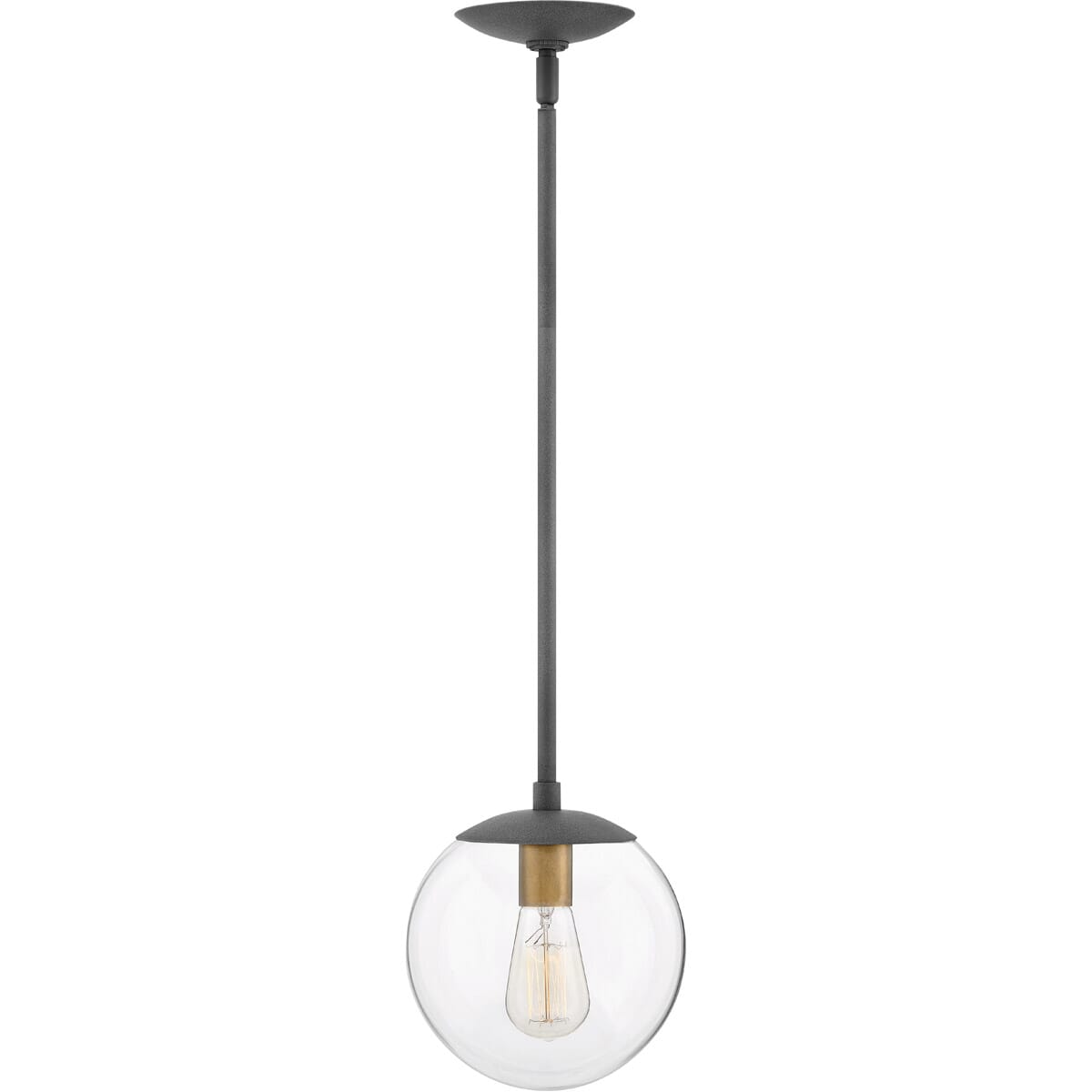 Hinkley Warby 1-Light Pendant in Aged Zinc