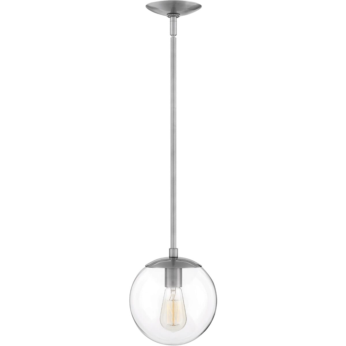 Hinkley Warby 1-Light Pendant in Polished Antique Nickel