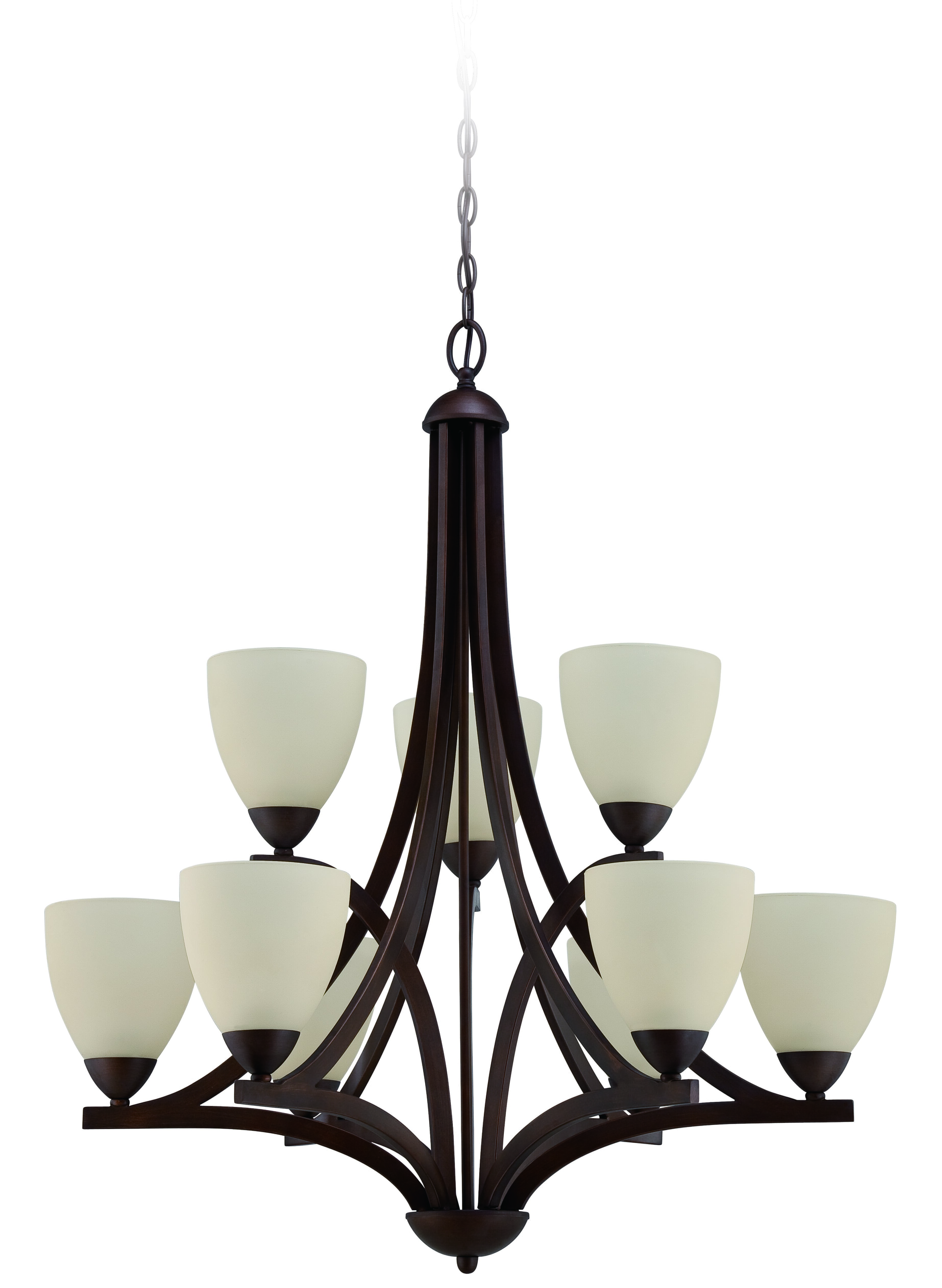 Craftmade Almeda 9-Light Transitional Chandelier in Old Bronze