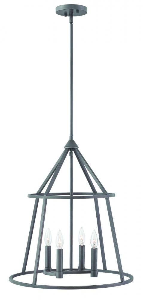 Hinkley Middleton 4-Light Stem Hung Pendant in Graphite Bronze