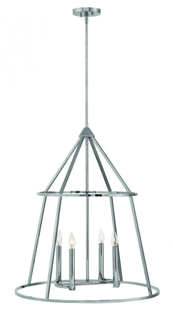 Hinkley Middleton 4-Light Stem Hung Pendant in Polished Nickel