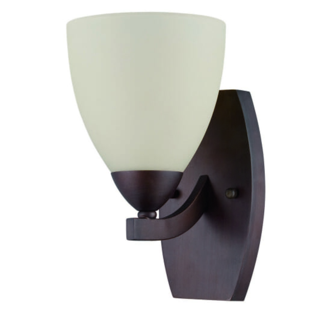 Craftmade Almeda 10" Creamy Frosted Wall Sconce in Old Bronze