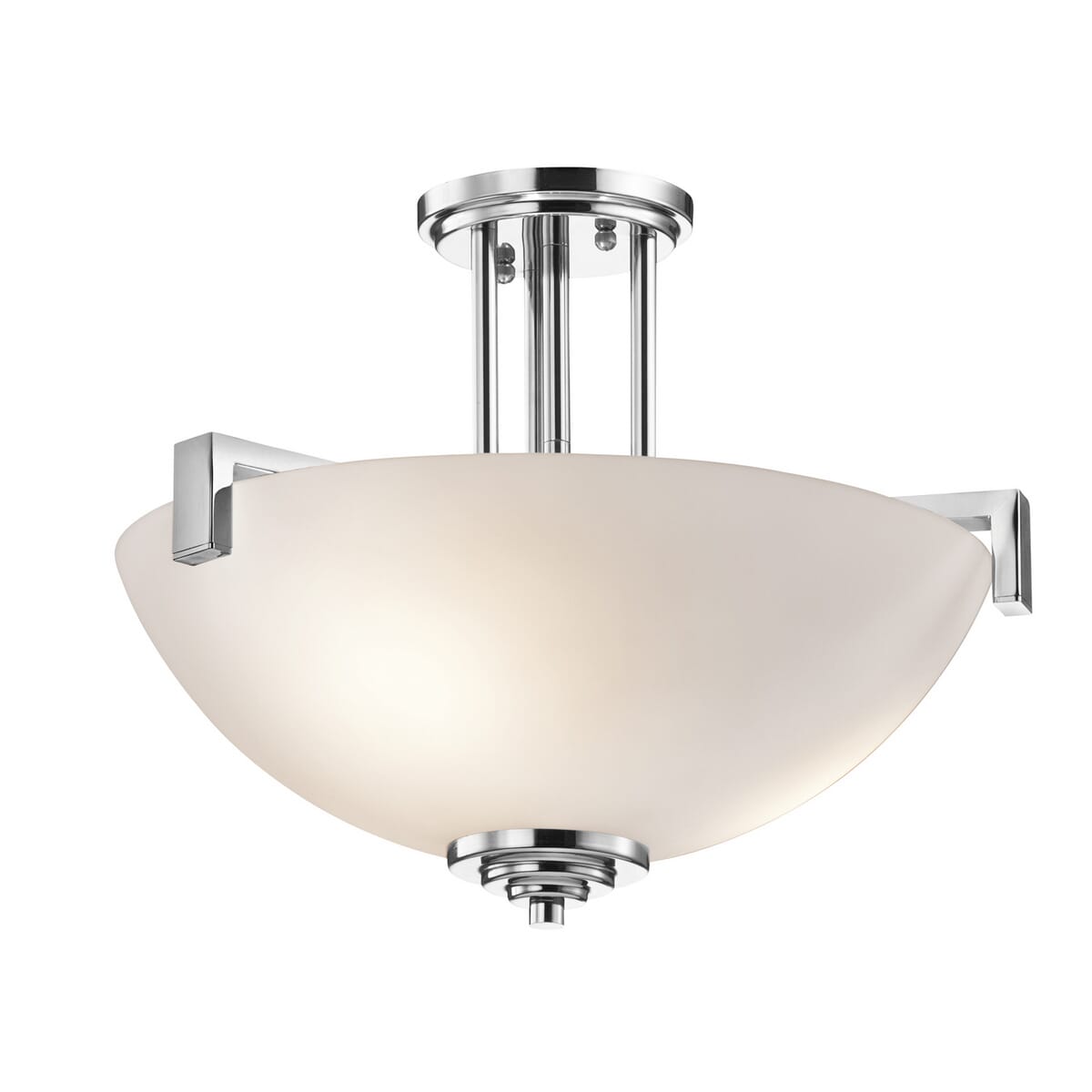 Kichler Eileen 3-Light 17.25" Inverted Pendant/Semi-Flush in Chrome