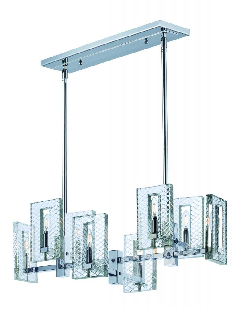 Maxim Lighting Suave 8-Light 8-Light Linear Pendant in Polished Nickel