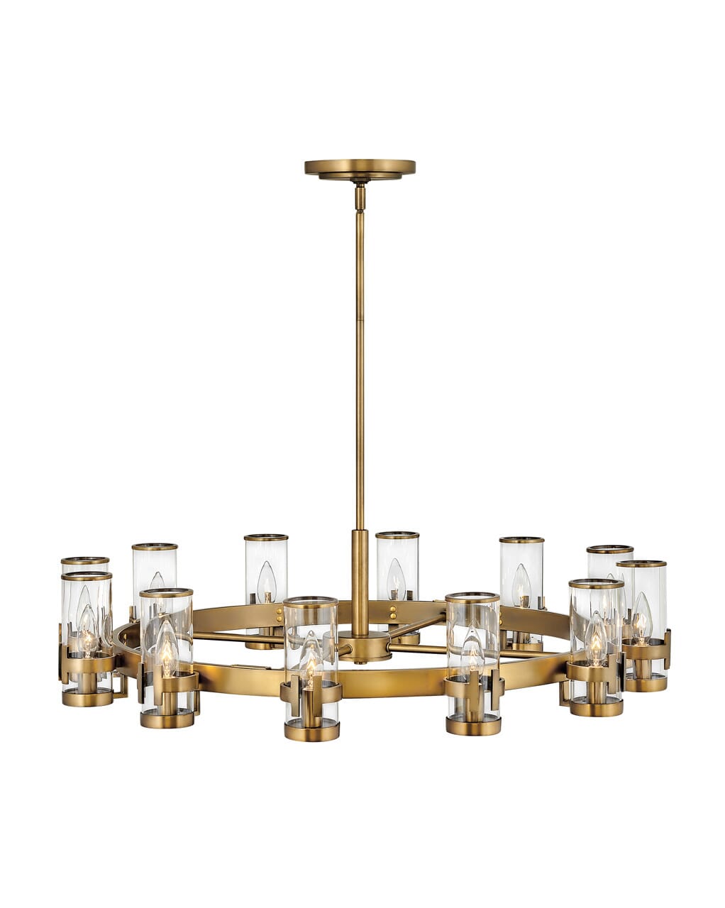 Hinkley Reeve 12-Light Chandelier in Heritage Brass