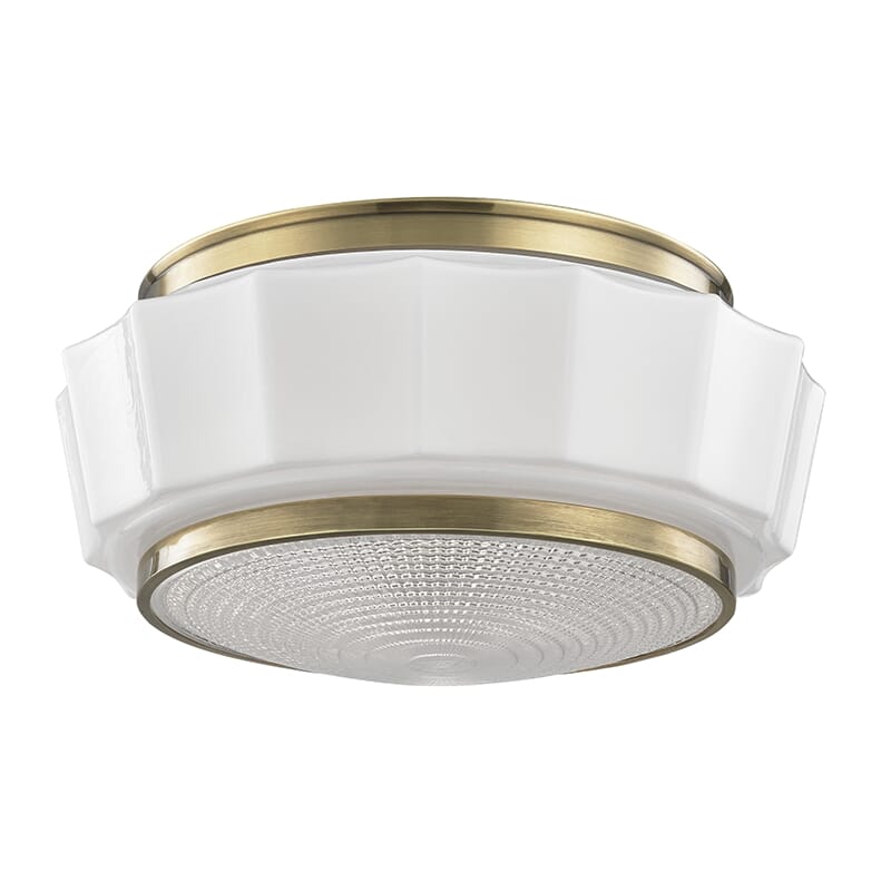 Hudson Valley Odessa 2-Light Ceiling Light in Aged Brass