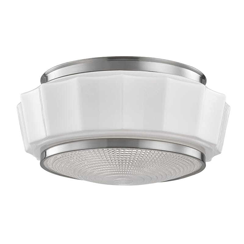 Hudson Valley Odessa 2-Light Ceiling Light in Satin Nickel