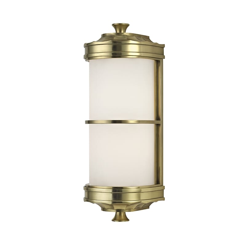 Hudson Valley Albany 5" Bathroom Vanity Light in Aged Brass