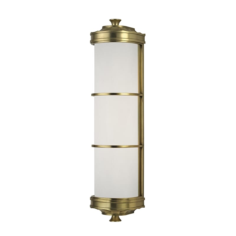 Hudson Valley Albany 2-Light 5" Bathroom Vanity Light in Aged Brass