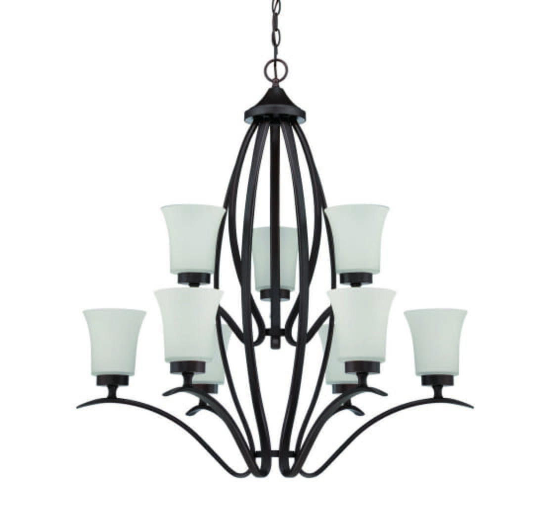 Craftmade Northlake 9-Light Transitional Chandelier in Aged Bronze Brushed