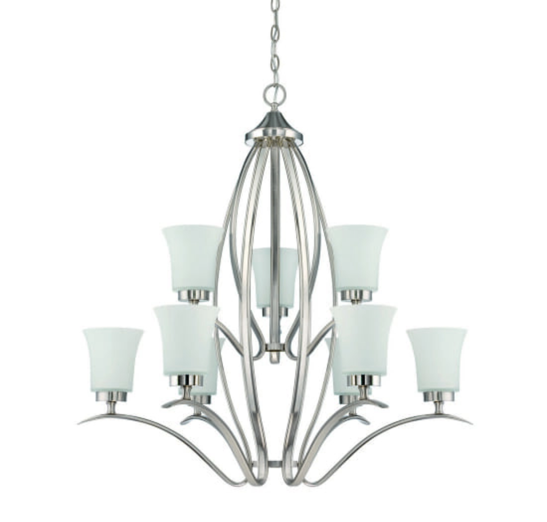 Craftmade Northlake 9-Light Transitional Chandelier in Satin Nickel