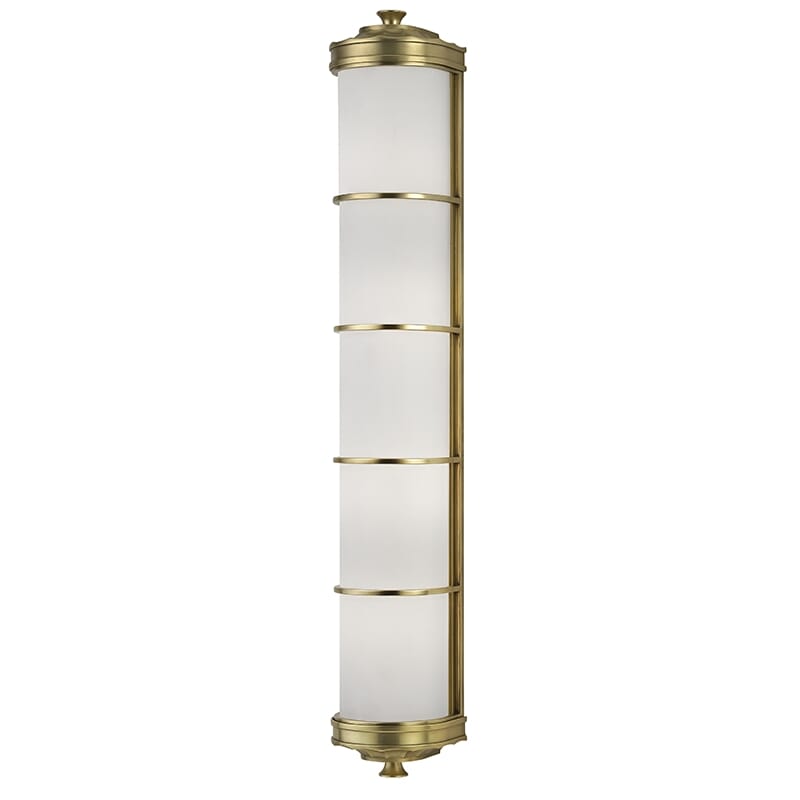 Hudson Valley Albany 4-Light 5" Bathroom Vanity Light in Aged Brass