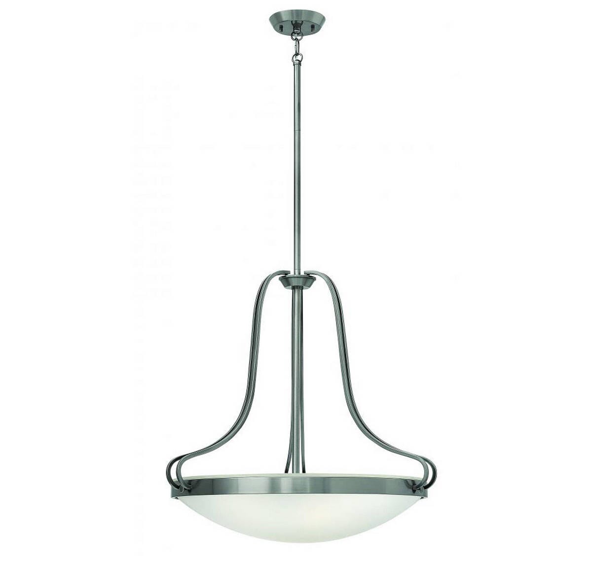 Hinkley Paxton 22.25" 4-Light Bowl Pendant in Polished Antique Nickel