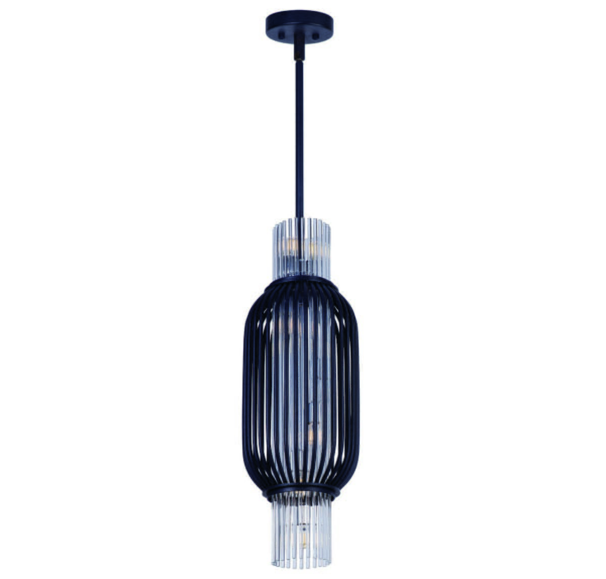 Maxim Lighting Aviary 9" 8-Light Clear Pendant in Anthracite