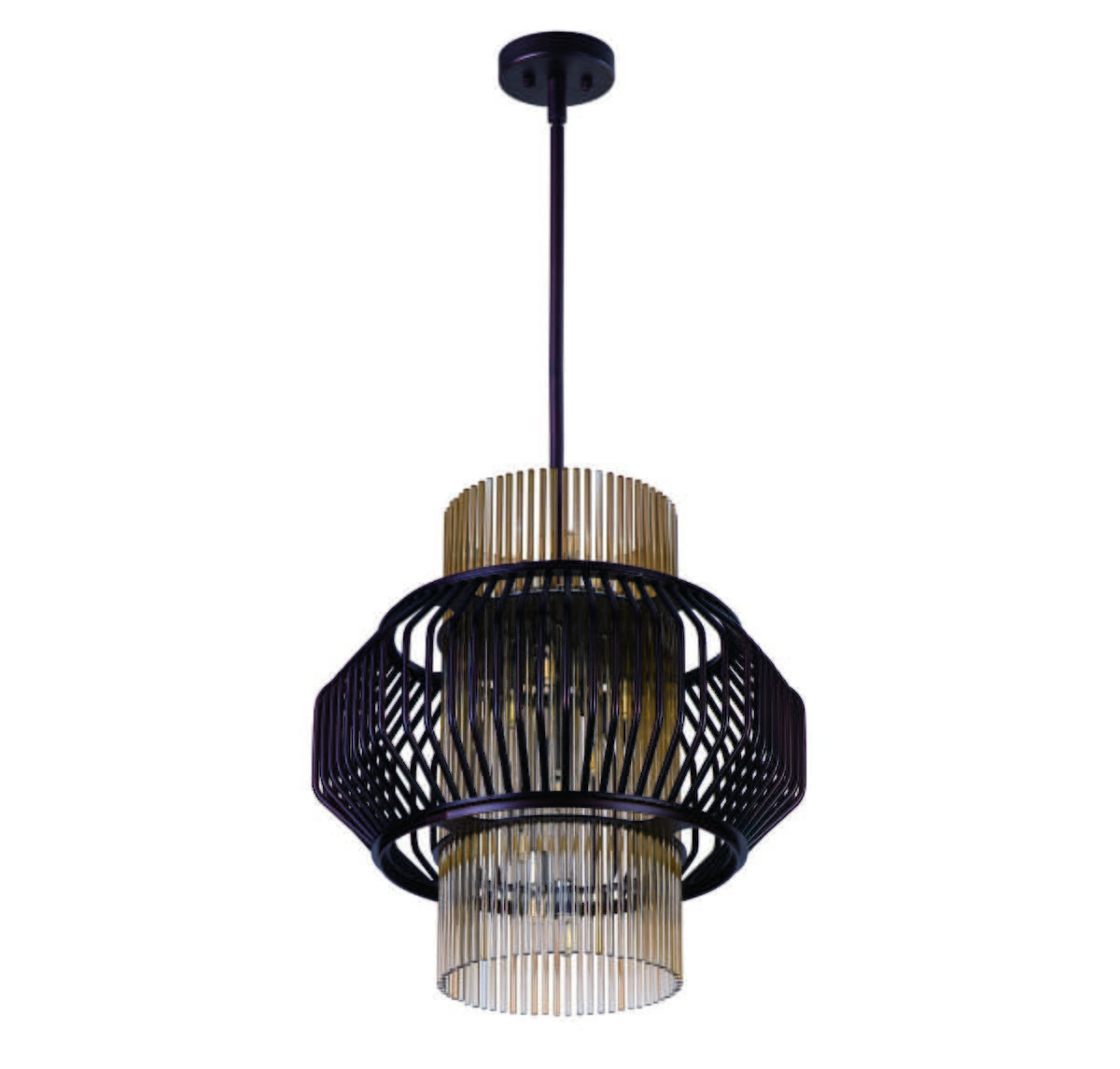 Maxim Lighting Aviary 20.25" 13-Light Clear Pendant in Oil Rubbed Bronze