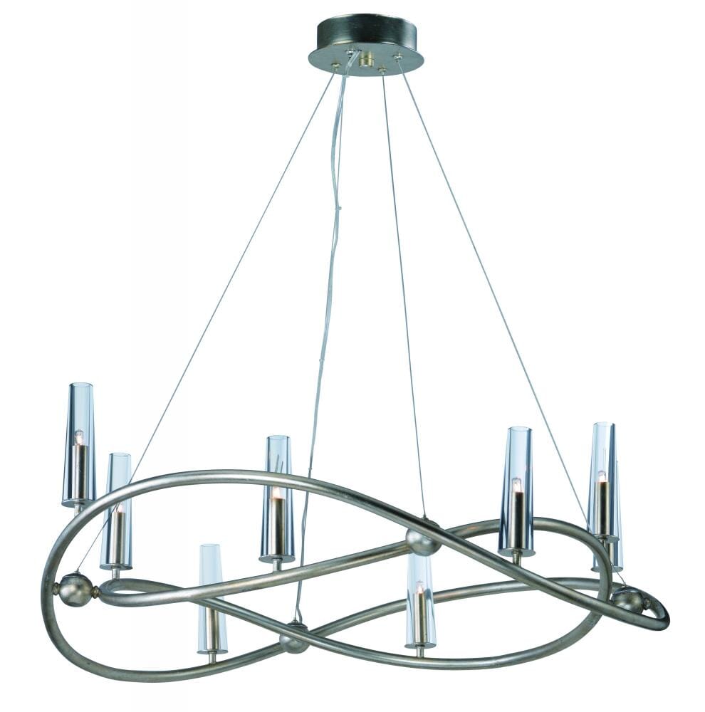 Maxim Lighting Entwine 8-Light 8-Light Single-Tier Chandelier in Golden Silver