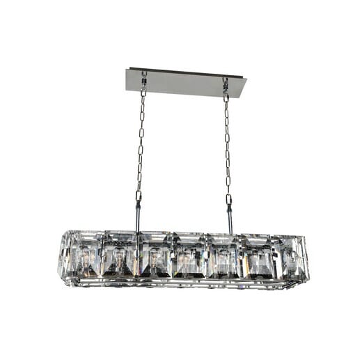 Kalco Giada 7-Light 12" Pendant Light in Stainless Steel