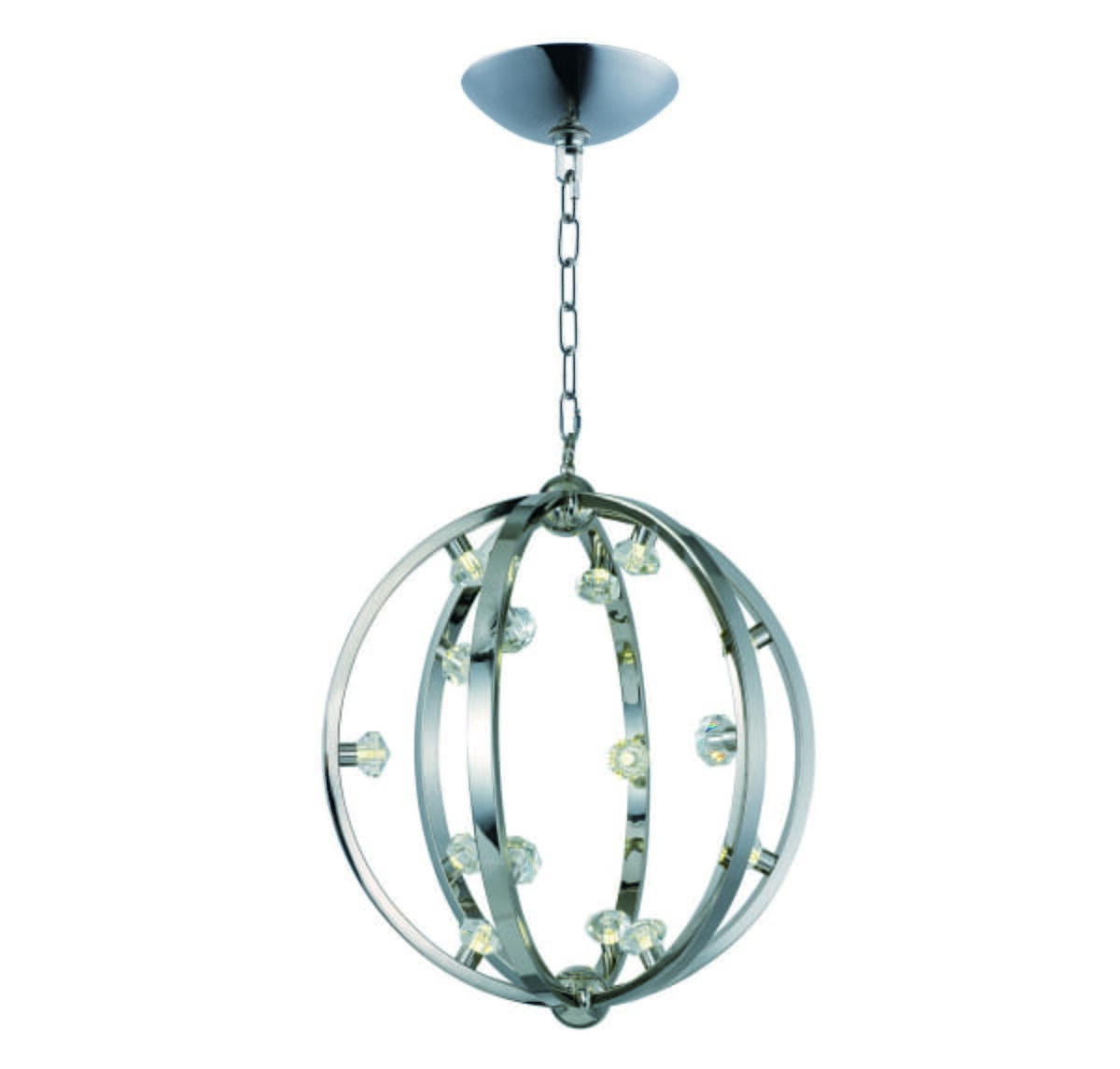 Maxim Lighting Equinox 25" LED 15-Light Pendant in Polished Nickel