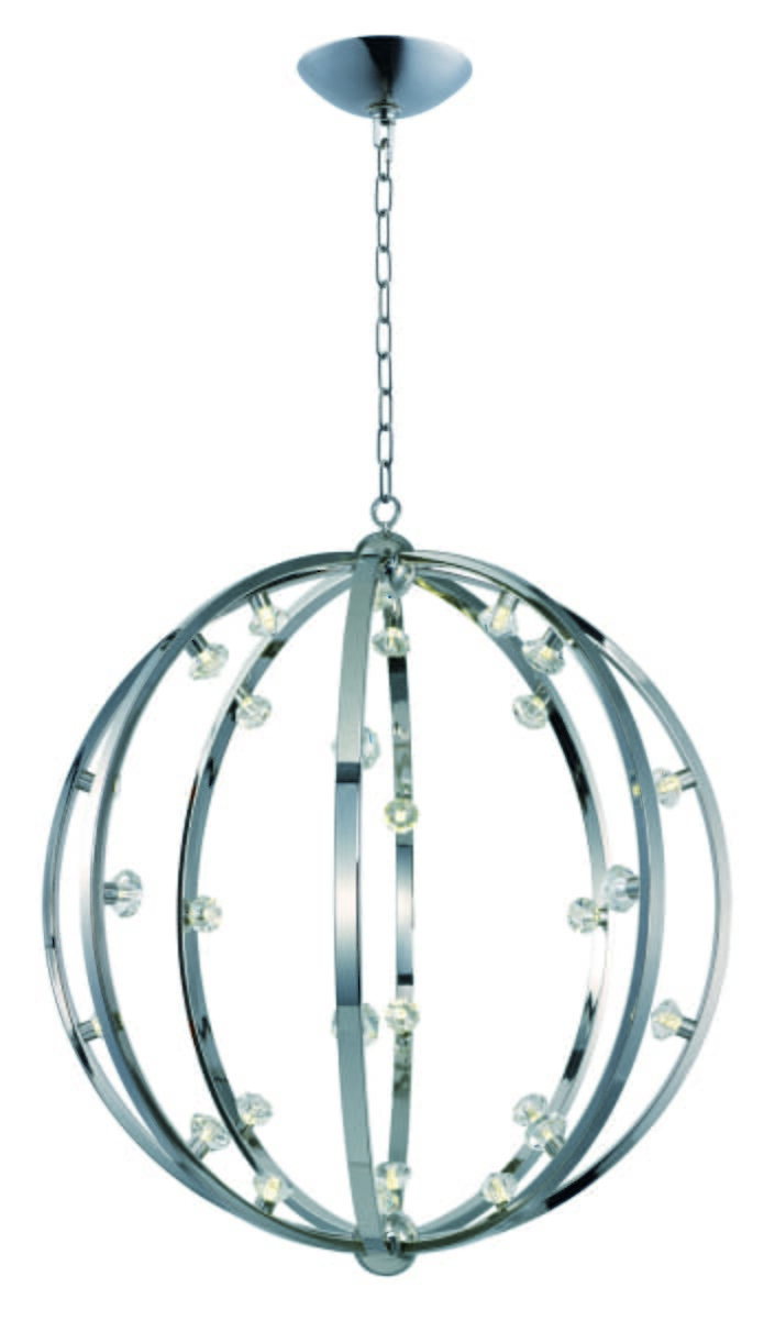 Maxim Lighting Equinox 39.75" LED 28-Light Pendant in Polished Nickel