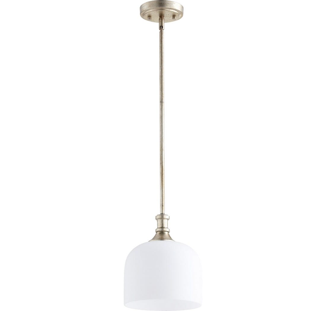 Quorum Richmond Pendant Light in Aged Silver Leaf