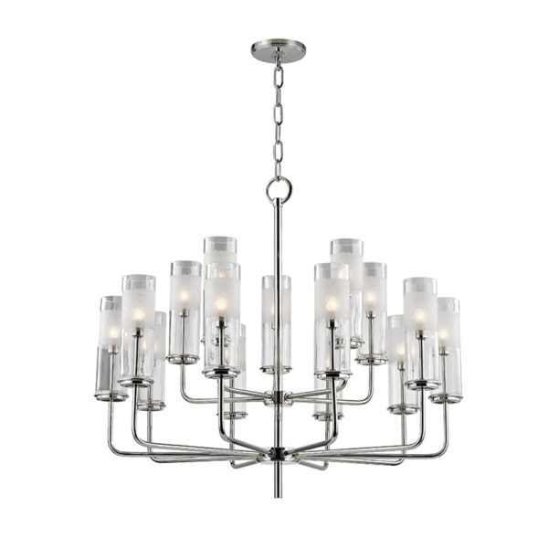 Hudson Valley Wentworth 15-Light Chandelier in Polished Nickel