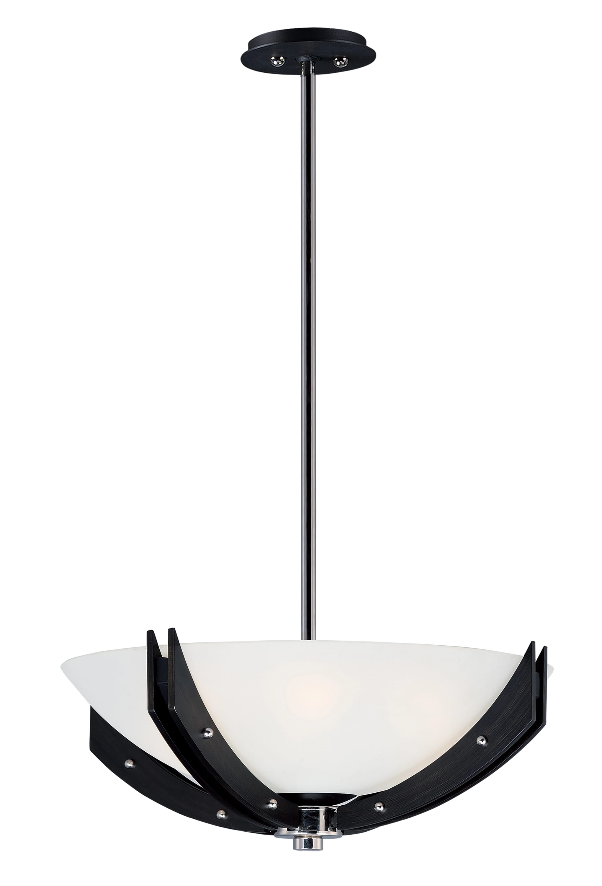 Maxim Lighting Merge 4-Light 4-Light Semi-Flush Mount in Black / Wenge