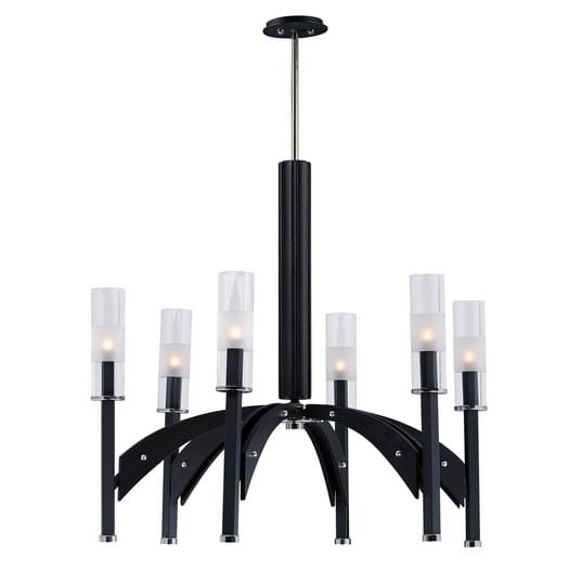 Maxim Lighting Merge 6-Light 6-Light Chandelier in Black / Wenge