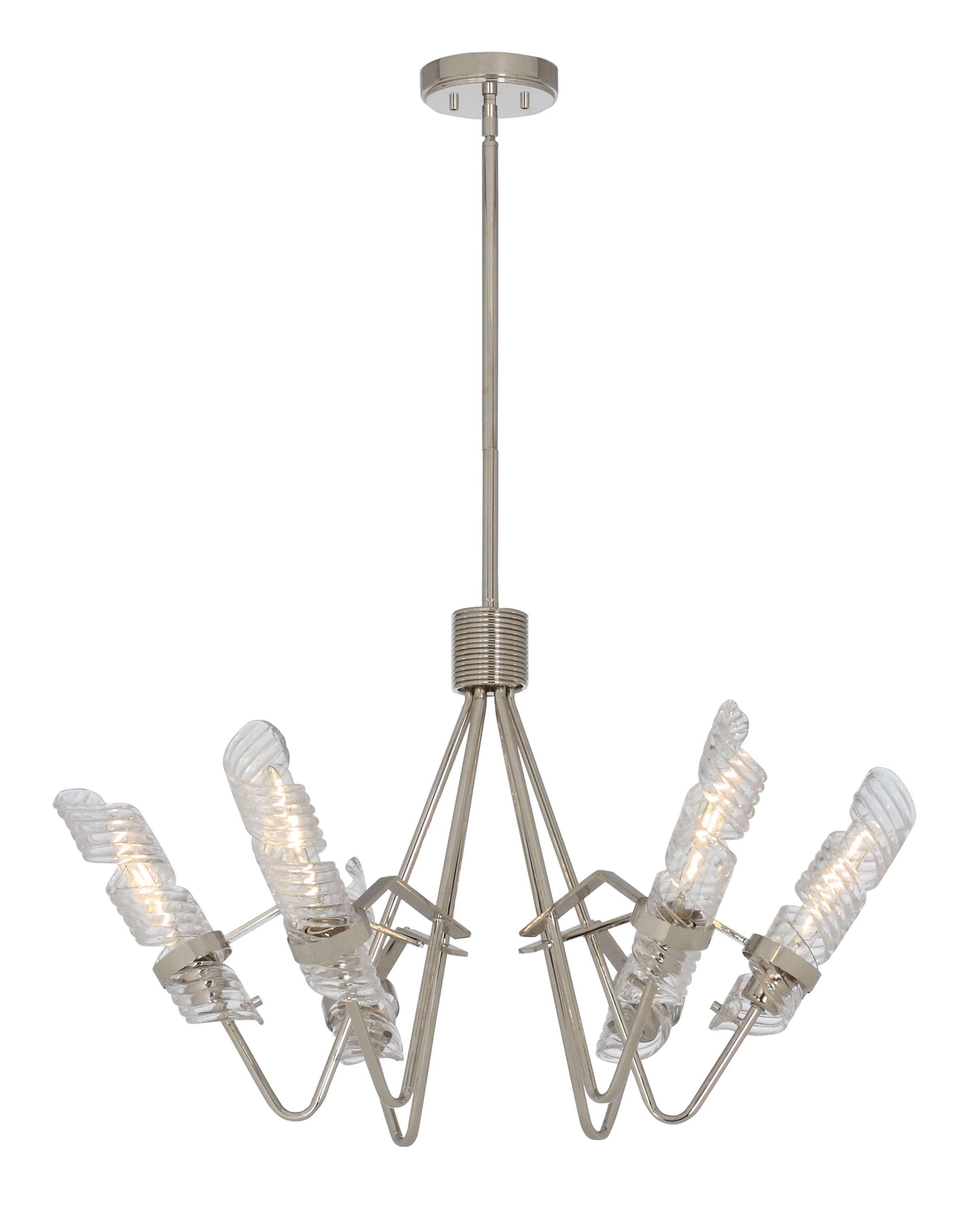 Maxim Lighting Milano 19.75" 6-Light Chandelier in Polished Nickel