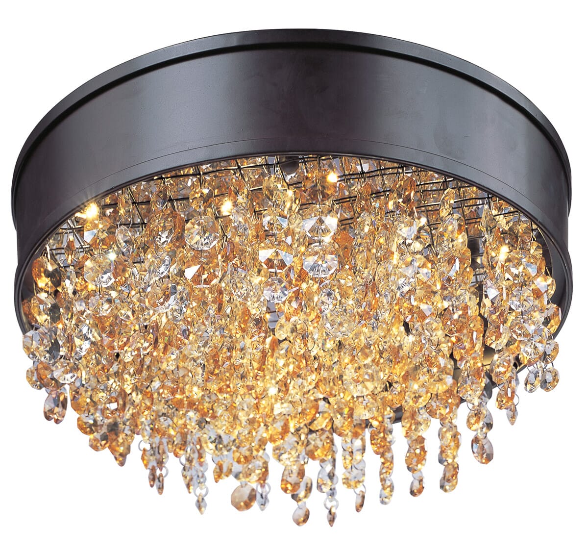 Maxim Mystic LED Scotch Crystal Ceiling Light in Bronze