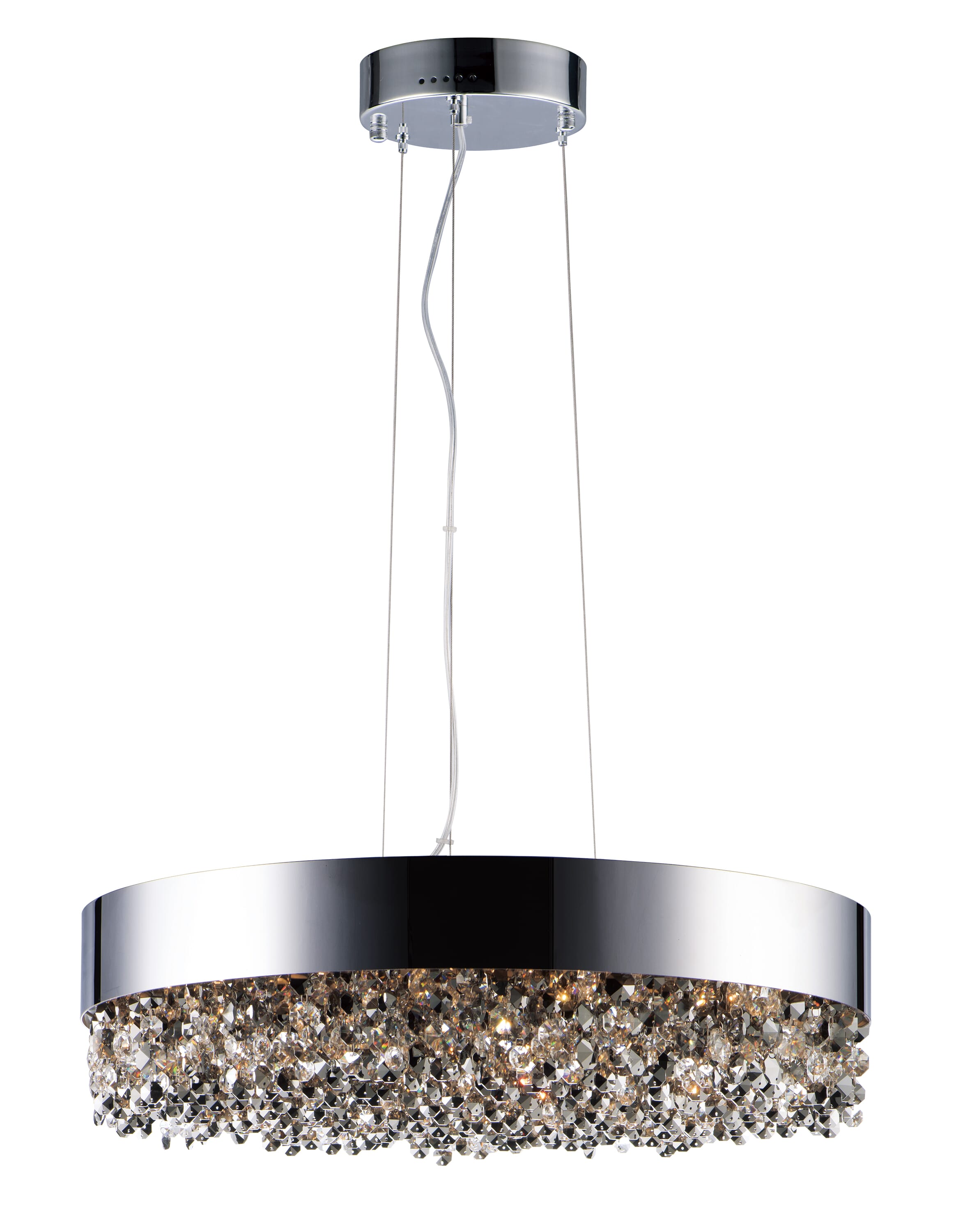 Maxim Mystic Smoke Crystal LED Pendant Light in Polished Chrome