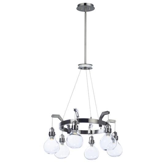 Maxim Lighting Kinetic LED 6-Light 6-Light Multi-Light Pendant in Dark Satin Nickel