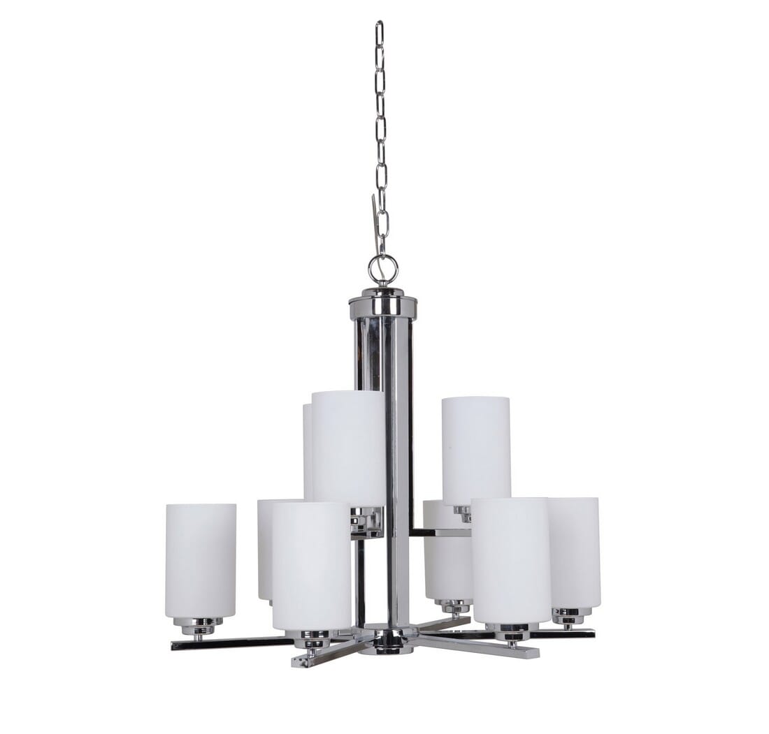 Craftmade Albany 9-Light Modern Chandelier in Chrome