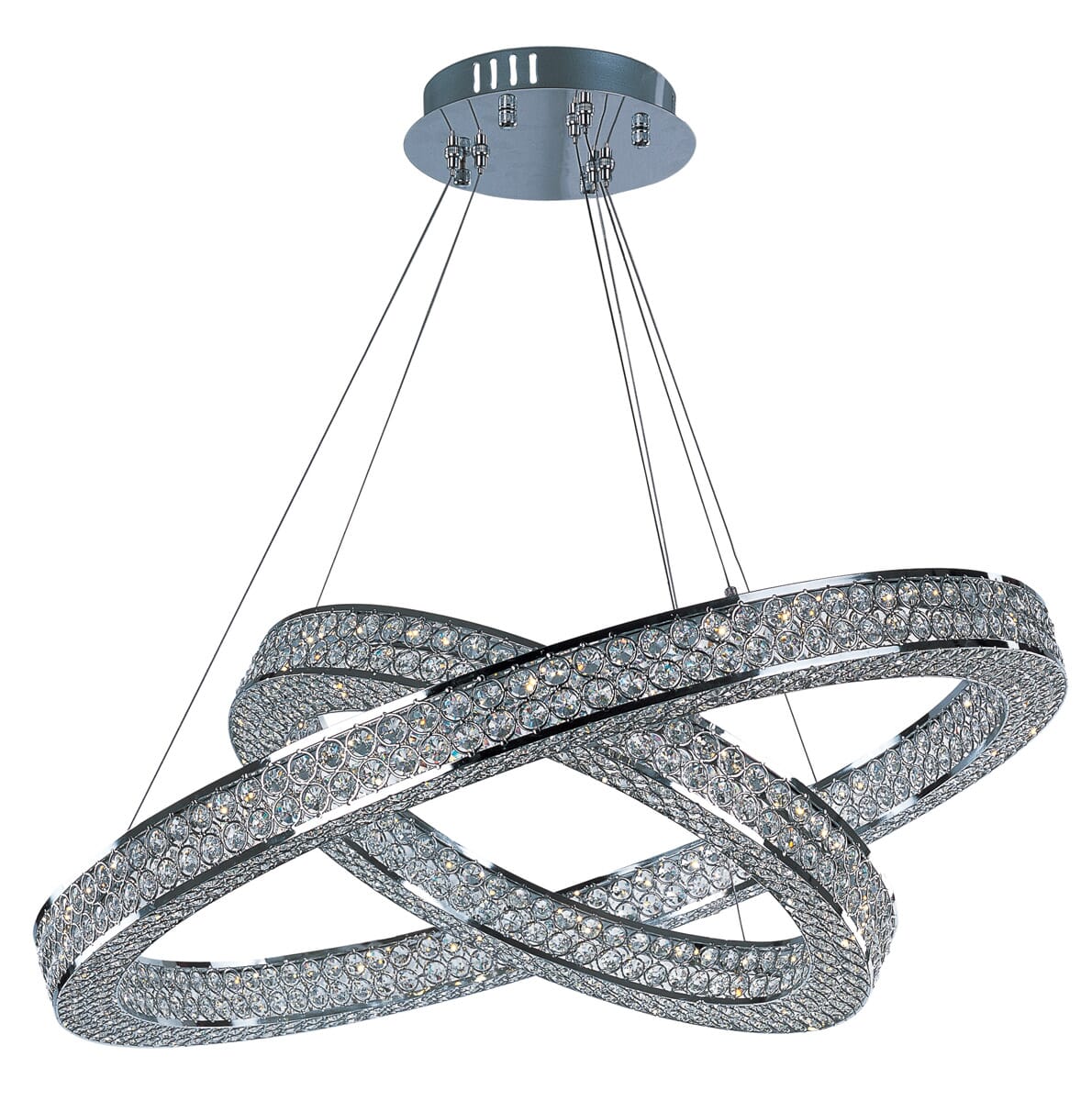 Maxim Eternity LED Beveled Crystals Pendant Light in Polished Chrome