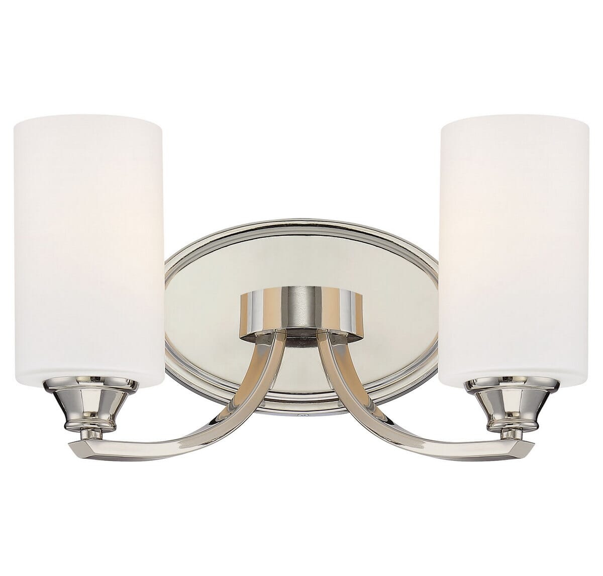 Minka Lavery Tilbury 2-Light Bathroom Vanity Light in Polished Nickel