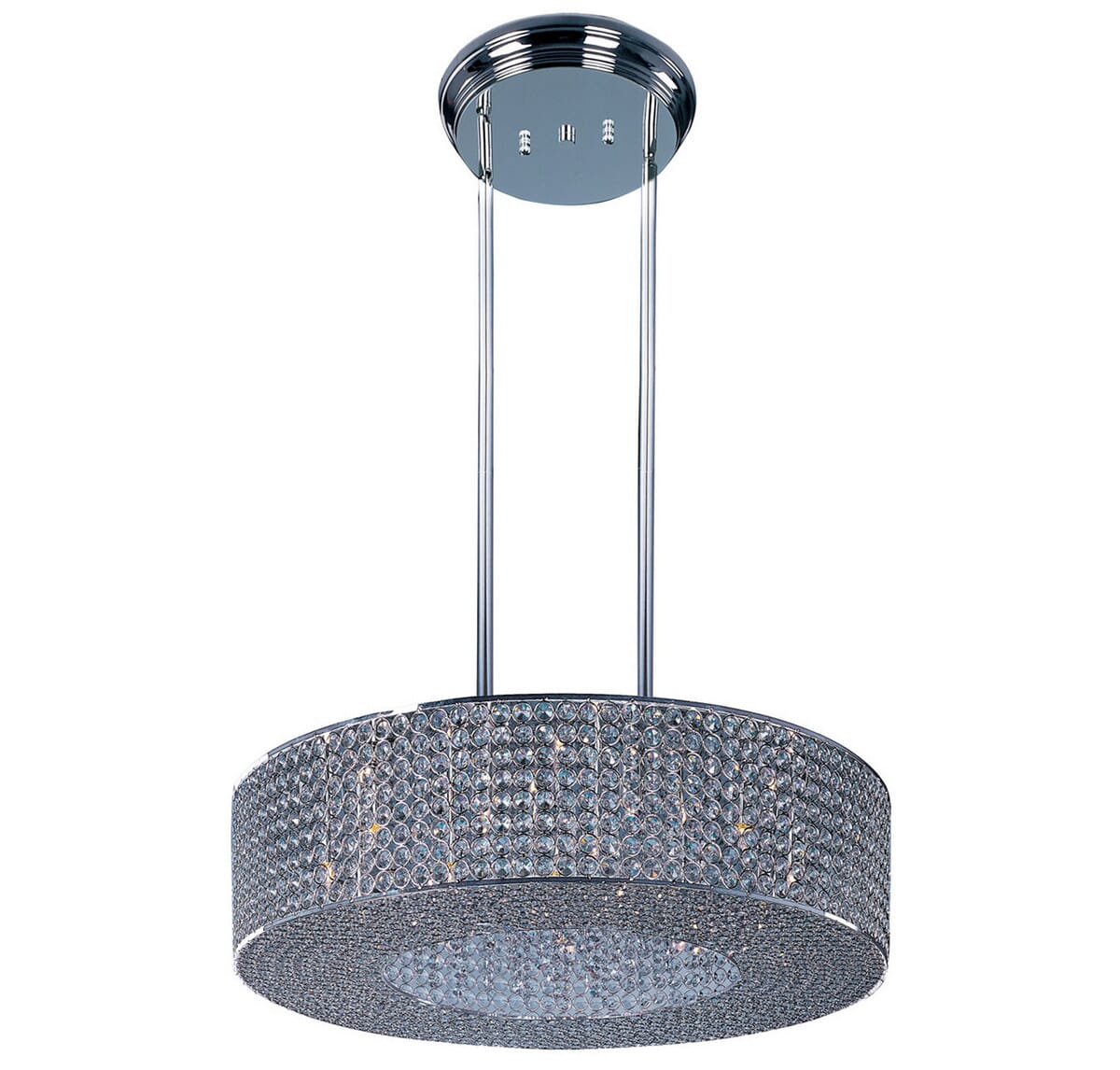 Maxim Lighting Glimmer 16-Light Pendant in Plated Silver