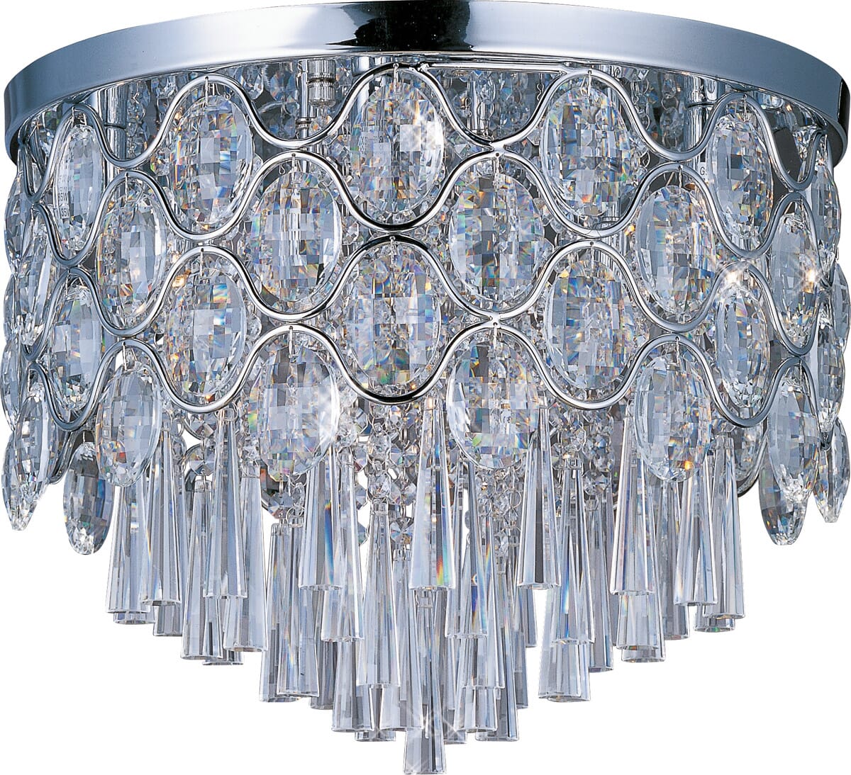 Maxim Lighting Jewel 12-Light Flush Mount - Polished Chrome