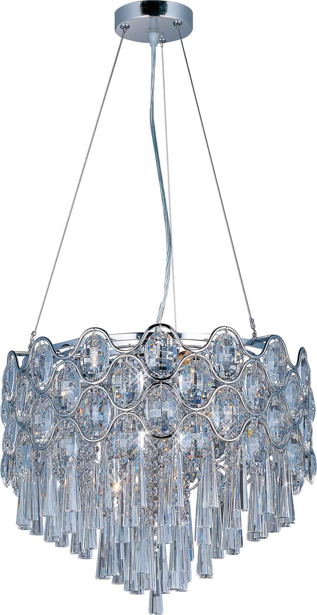 Maxim Lighting Jewel 12-Lt Ceiling Pendant, Polished Chrome